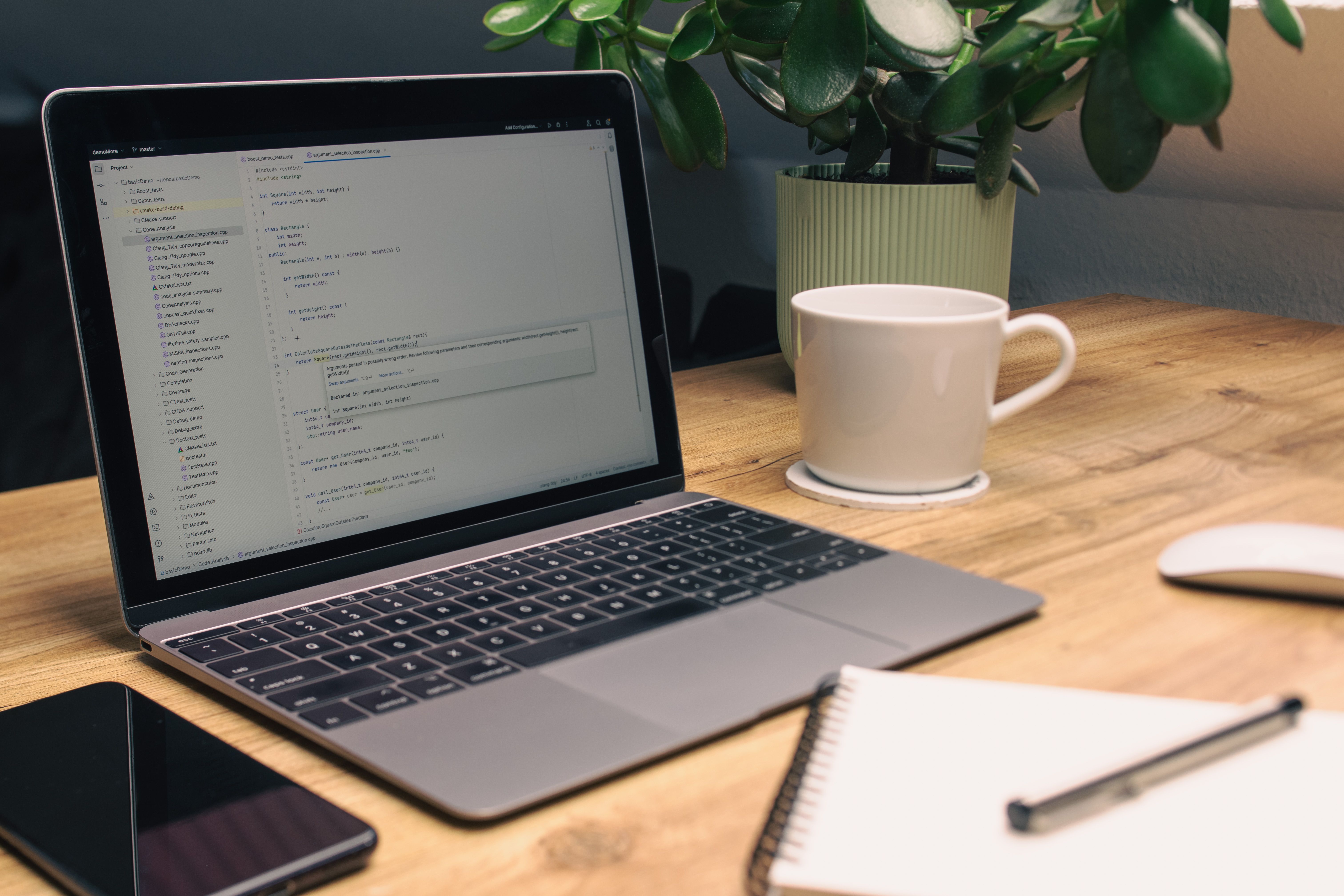 laptop on a desk